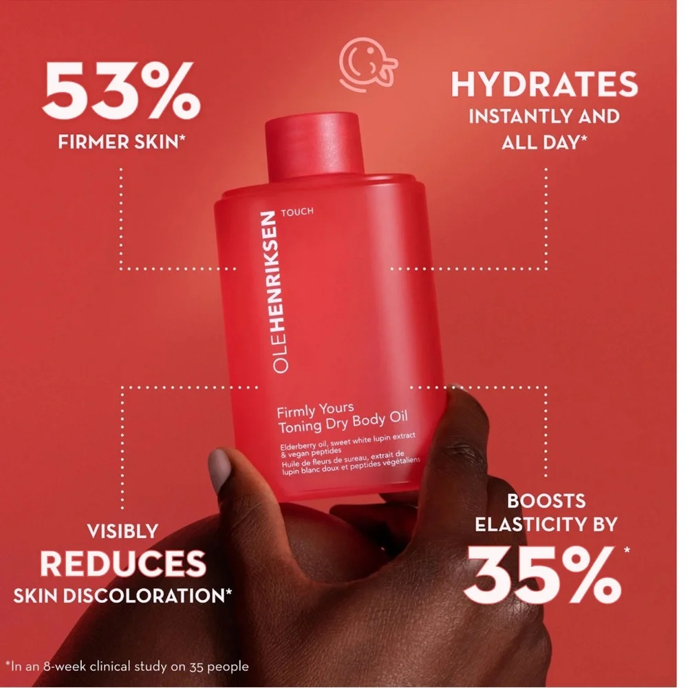 OLE HENRIKSEN Firmly Yours Toning Dry Body Oil with Peptides 3.4oz NIB $45